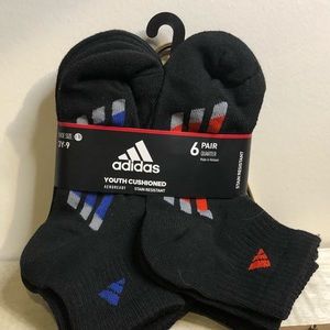 Youth cushioned adidas socks size L.